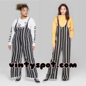 Striped Strappy Scoop Neck Jumpsuit - Wild Fable